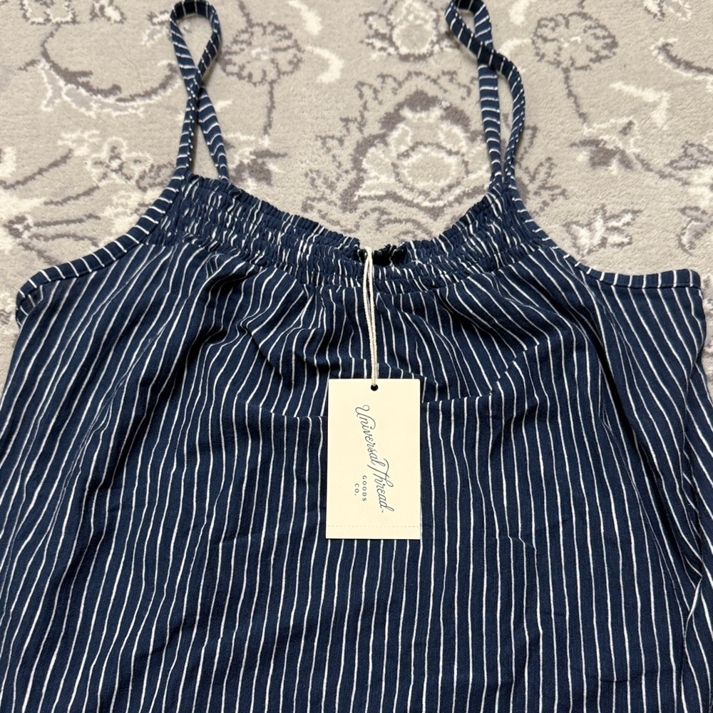 NWT Universal Thread Navy and White Striped Camisole